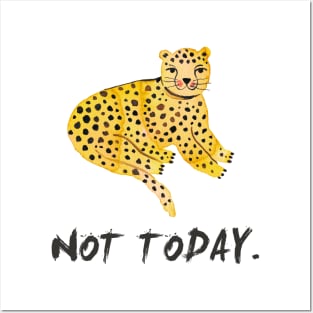 Tiger - Big cat - Not today - black Posters and Art